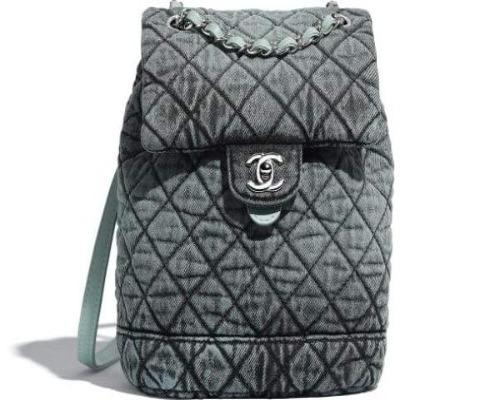 Chanel Black Gray Luxury Backpack