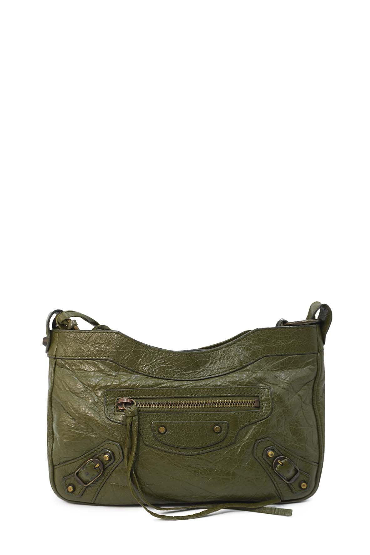 Hip Classic Studs Crossbody Bag Green