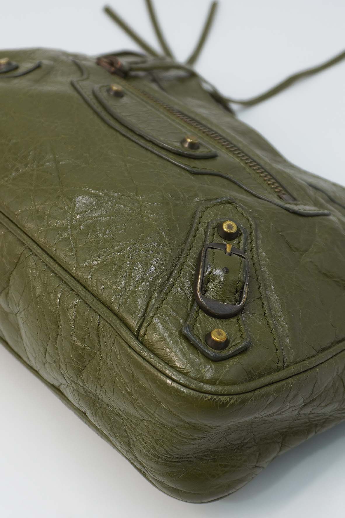 Hip Classic Studs Crossbody Bag Green