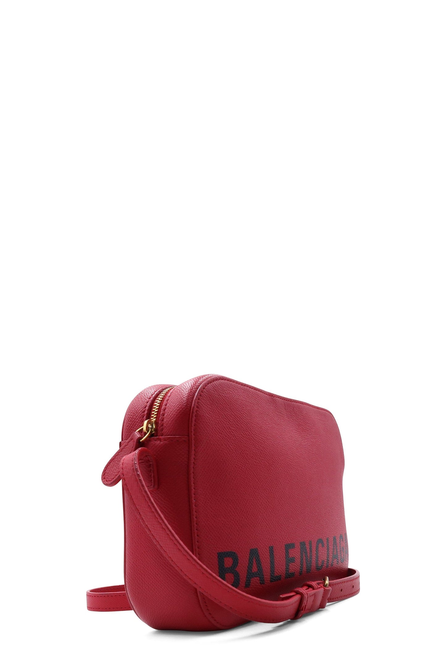 Logo Ville Camera Crossbody Bag Red