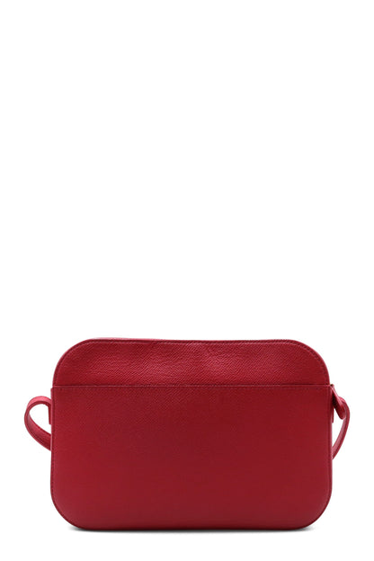 Logo Ville Camera Crossbody Bag Red