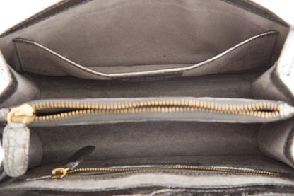 Nancy Gonzalez Silver Croc Crossbody