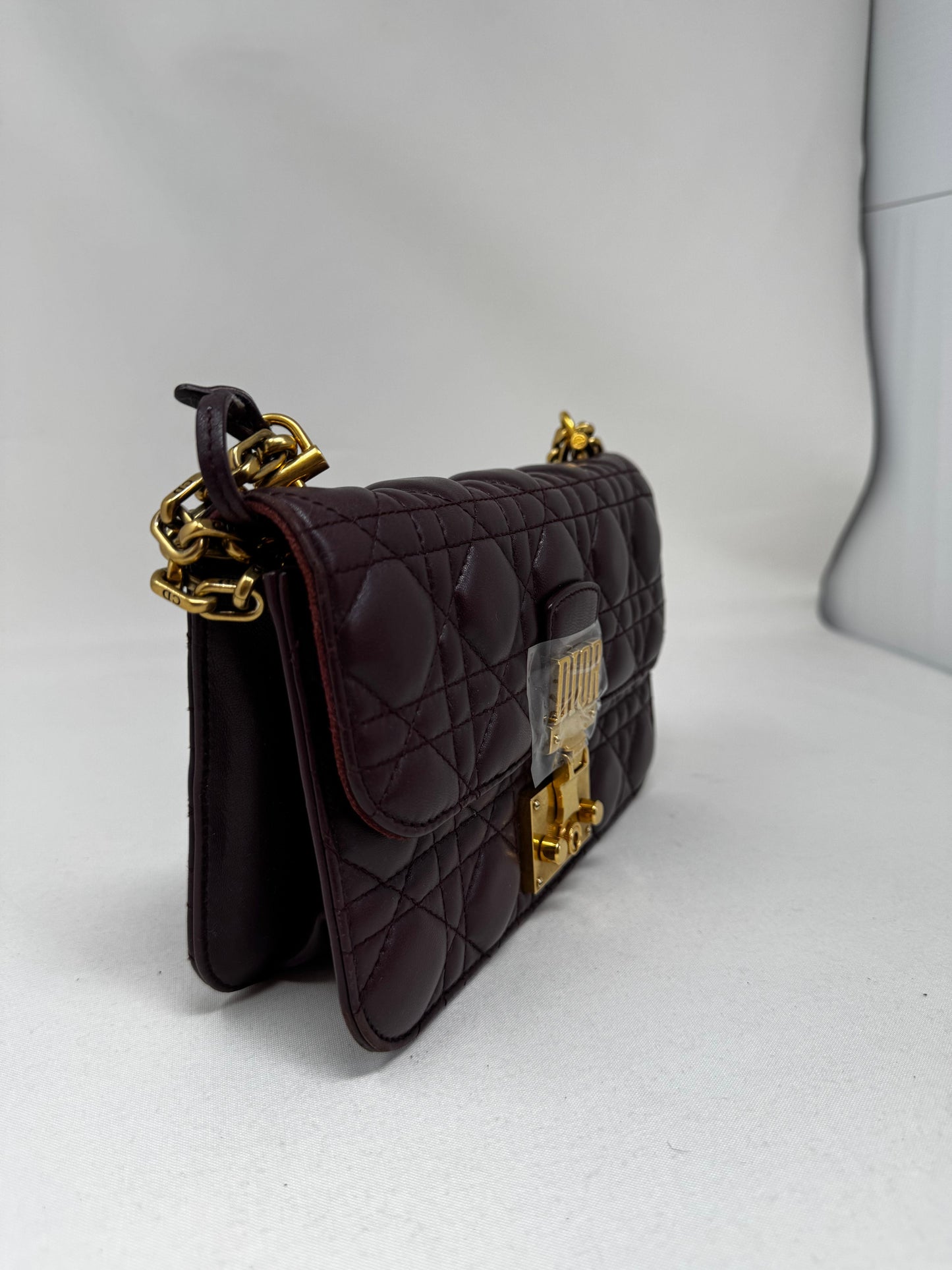 Miss Dior Leather Crossbody Bag Dior Burgundy In Leather Bj1-08