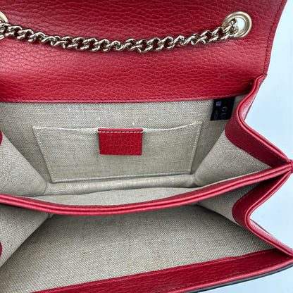 Gucci Interlocking Red Small Crossbody Chain Bag
