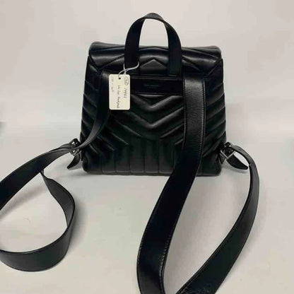 Ysl Calfskin Y Quilted Monogram Loulou Backpack Black Leather, Small