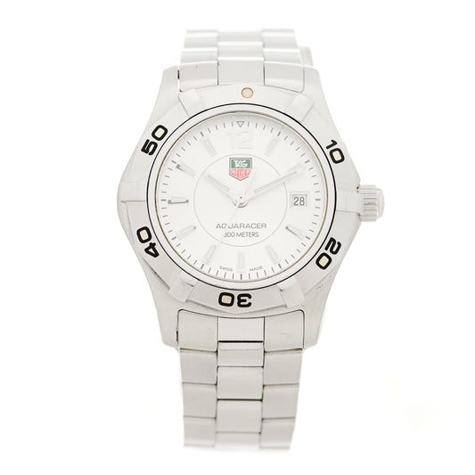 Stainless Steel 27mm Aquaracer 300M Quartz Watch Silver WAF1412