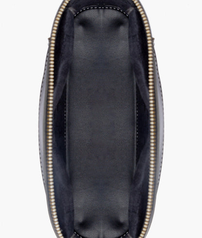 Black dome cross-body bag
