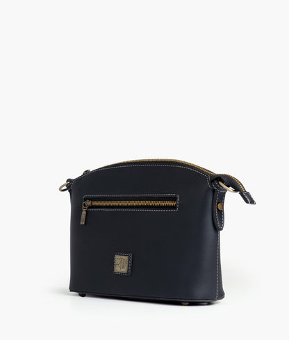 Black dome cross-body bag