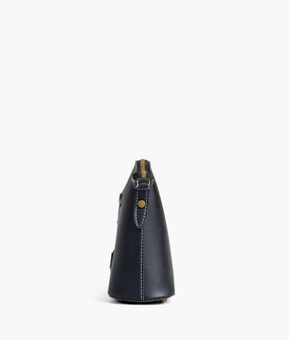 Black dome cross-body bag