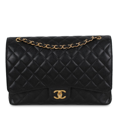 Chanel Classic Flap Bag - Black Maxi