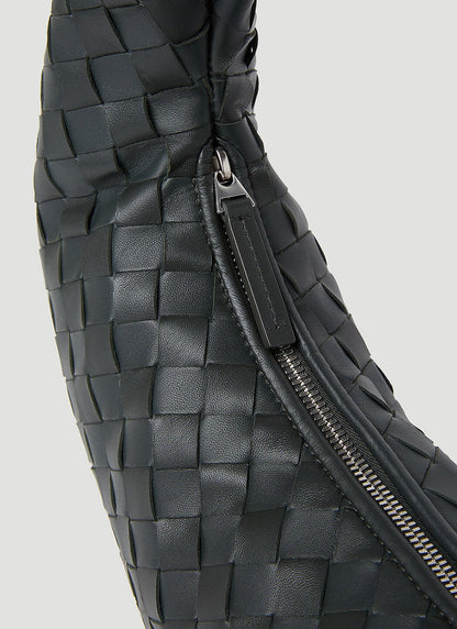 Bottega Veneta Men Intrecciato Leather Crossbody Bag