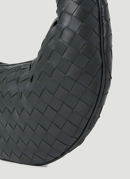 Bottega Veneta Men Intrecciato Leather Crossbody Bag