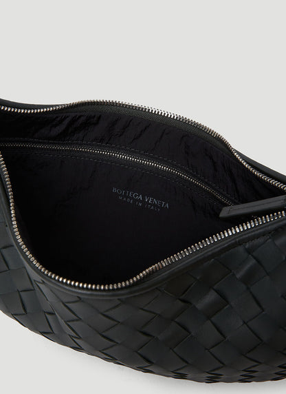 Bottega Veneta Men Intrecciato Leather Crossbody Bag