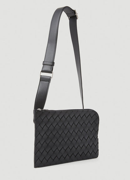 Bottega Veneta Men Intreccio Pouch Crossbody Bag