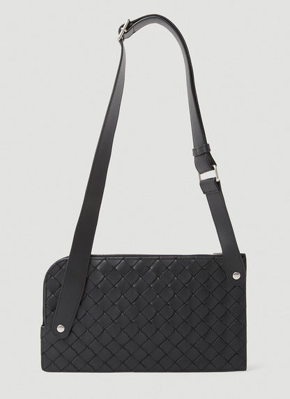 Bottega Veneta Men Intreccio Pouch Crossbody Bag