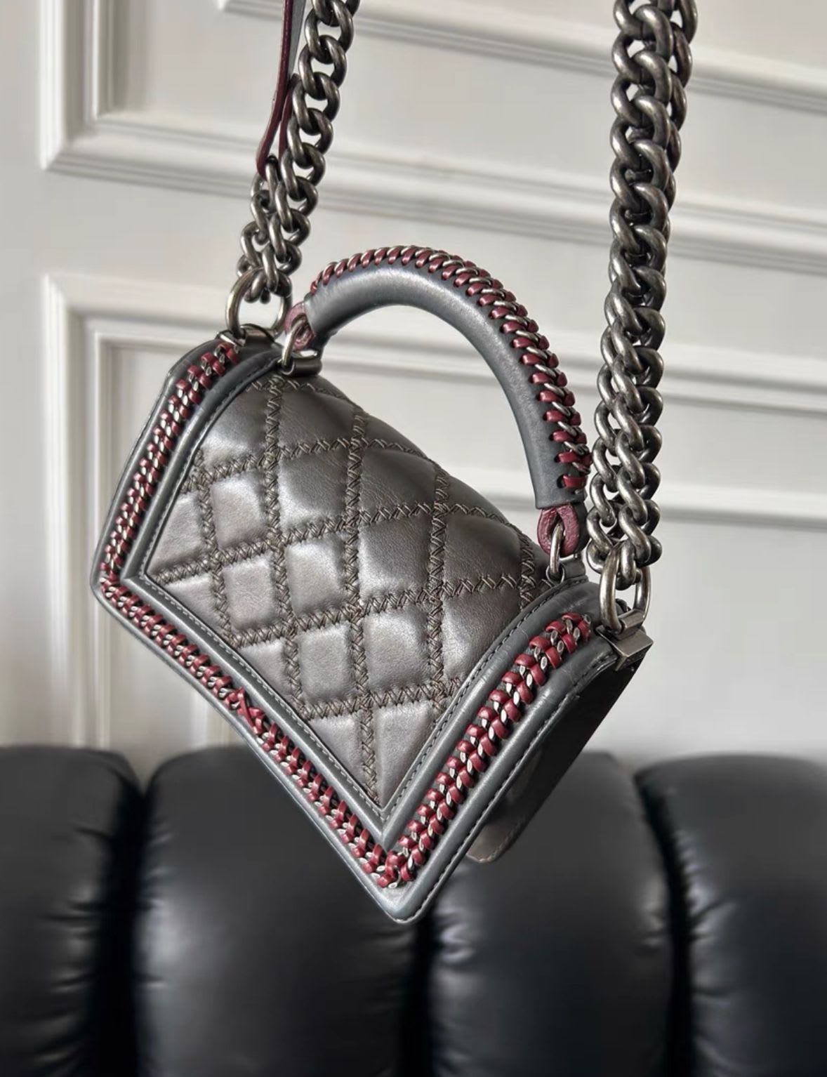 Chanel Boy Leather Shoulder Bag