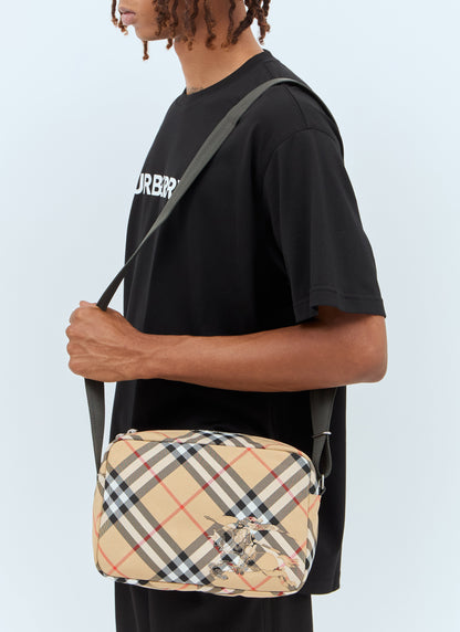 Burberry Men Check Crossbody Bag