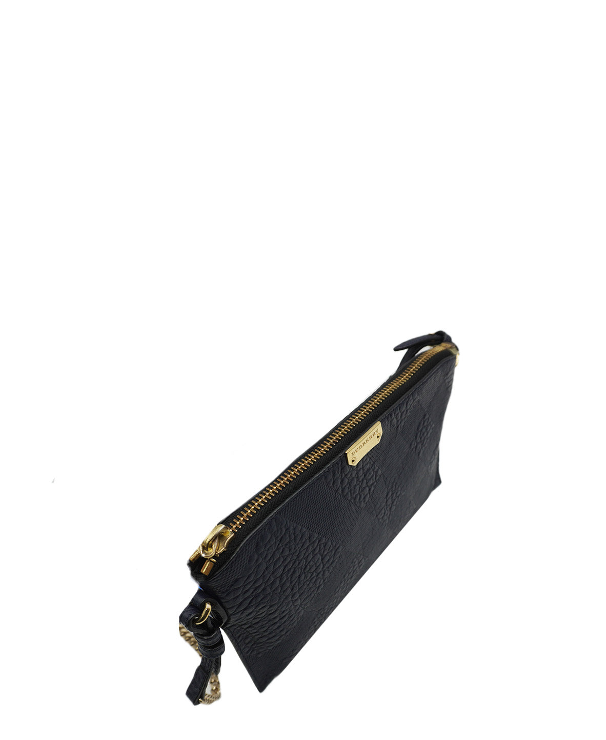 Leather Grain Check Chichester Crossbody Bag Navy