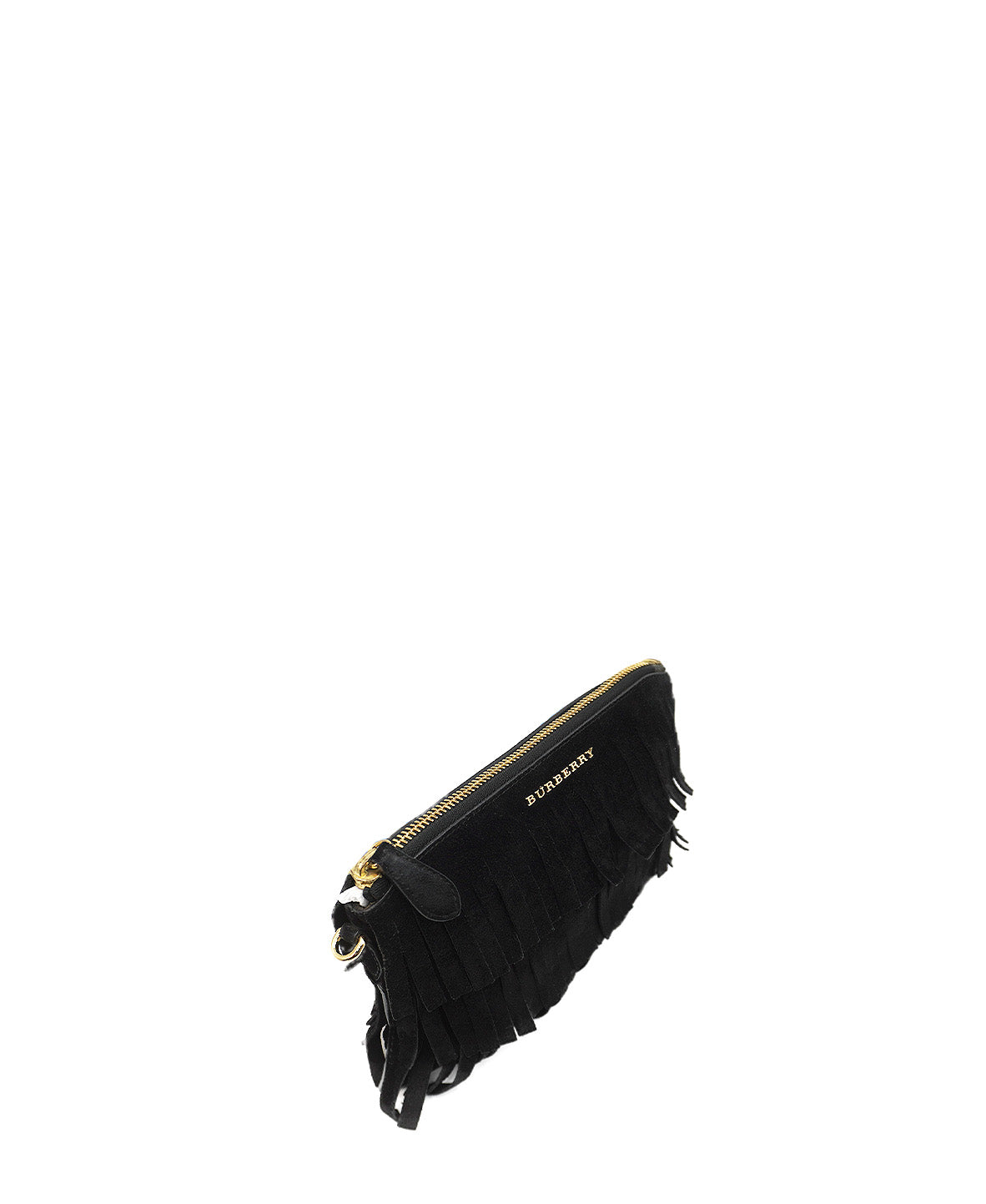 Suede Peyton Fringe Crossbody Bag Black