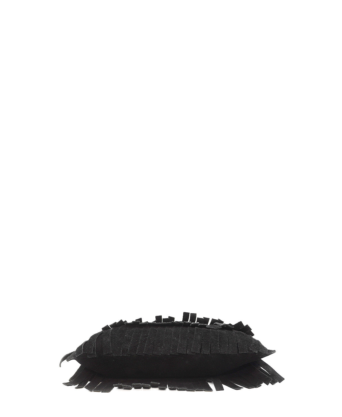 Suede Peyton Fringe Crossbody Bag Black
