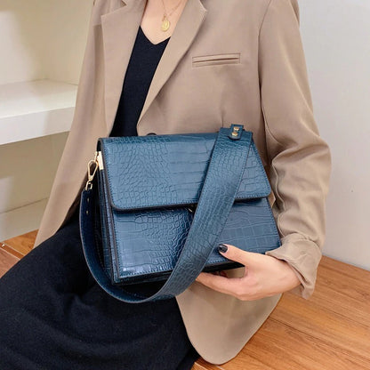 Crocodile Stone Crossbody Bag