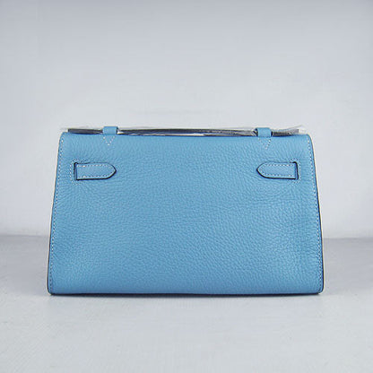 Luxury Hermes Kelly 22Cm Handbag Light Blue