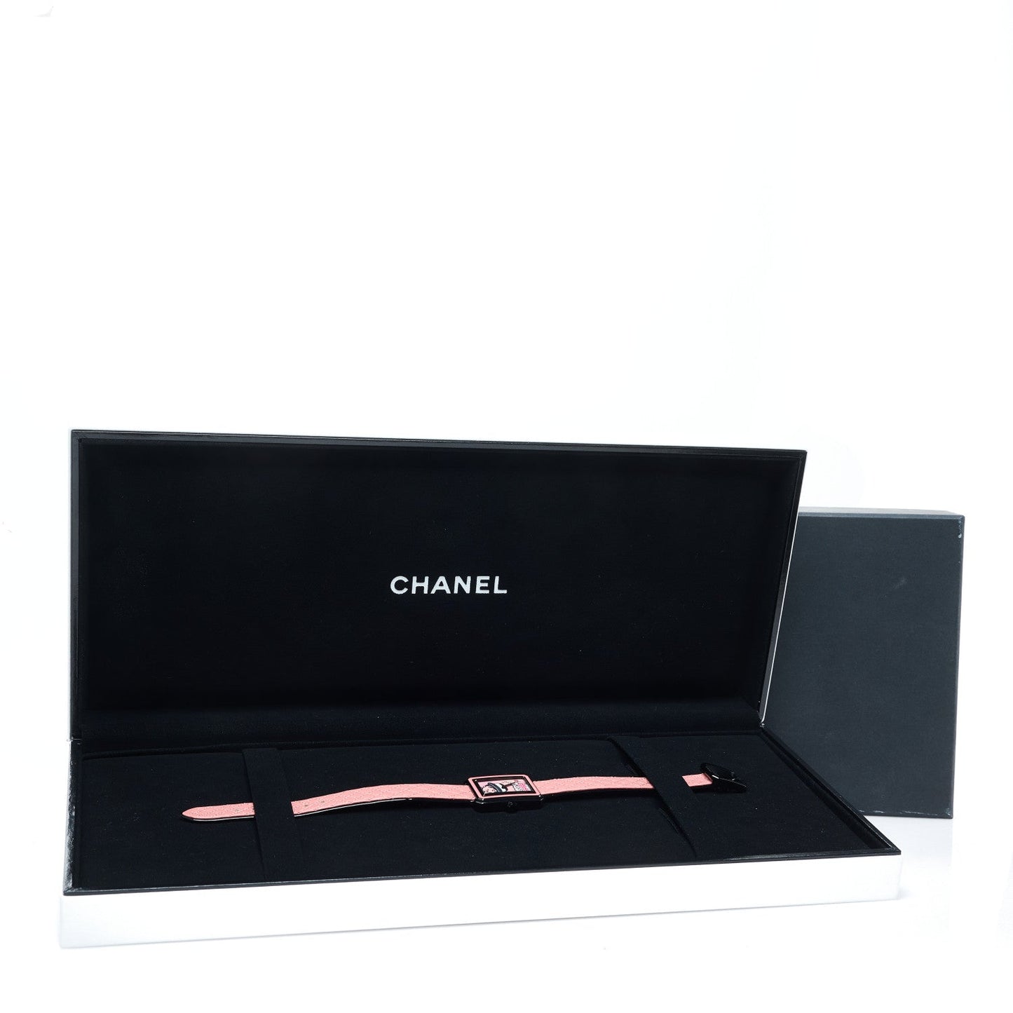 Stainless Steel Calfskin 21mm Boy-Friend Blush Quartz Watch Pink