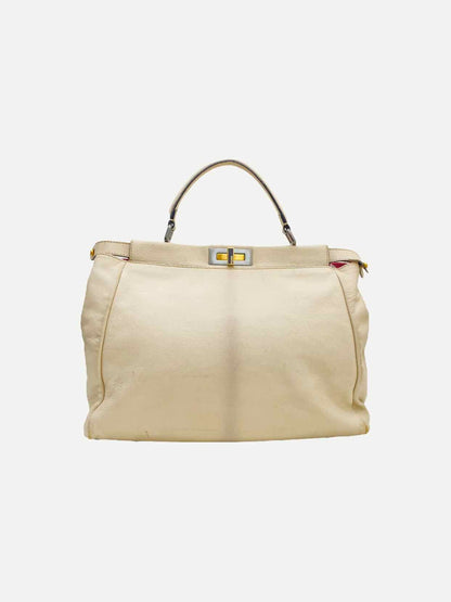 FENDI Peekaboo Off-white Top Handle