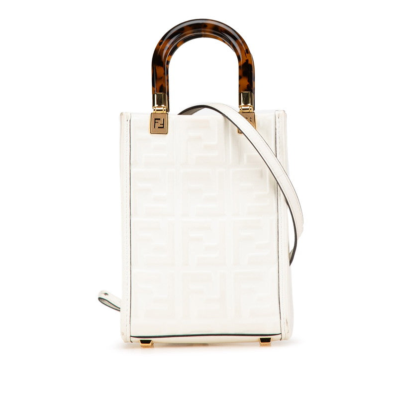Fendi Sunshine Leather Red Tote Bag Style 9