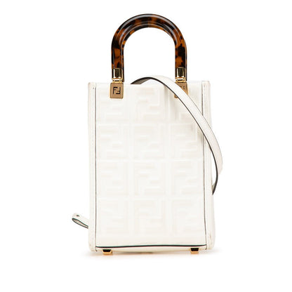 Fendi Sunshine Leather Red Tote Bag Style 9