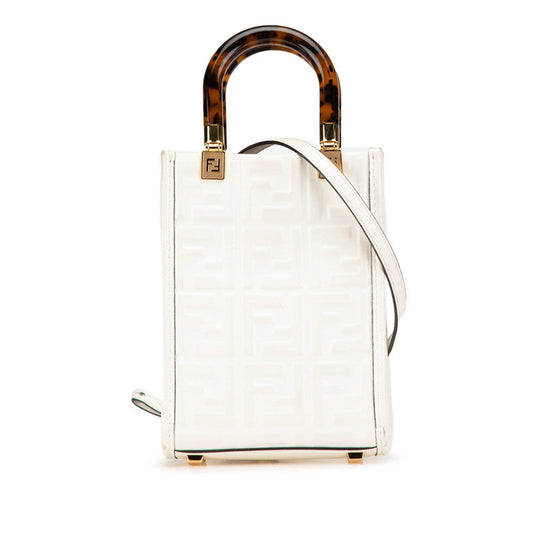 Fendi Sunshine Leather Red Tote Bag Style 9