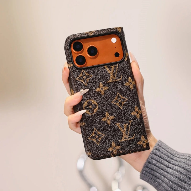 Classic Card Holder Phone Case With Chain