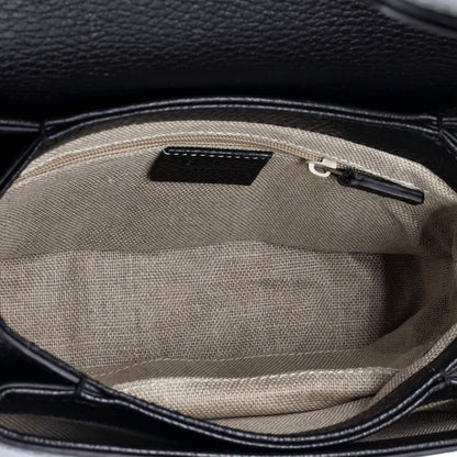 Interlocking Chain Crossbody Bag Leather Small