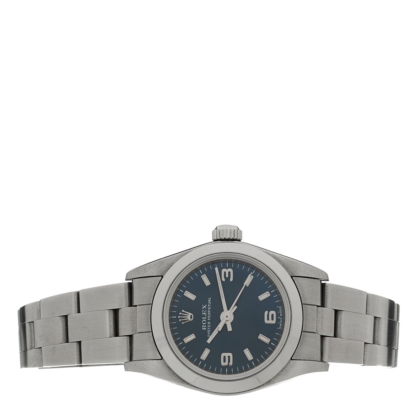 Stainless Steel 24mm Oyster Perpetual Watch Blue 76080