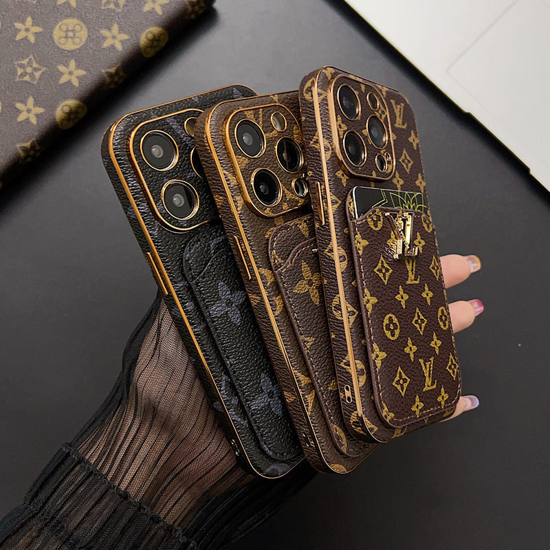 Luxury Letter Card Holder iPhone Case