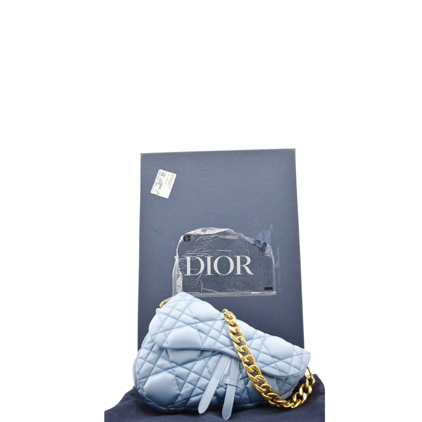 Christian Dior X Erl Micro Venice Saddle Nylon Crossbody Bag Light Blue