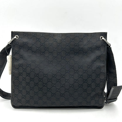Gucci Black GG Canvas Crossbody Bag gu9909cc