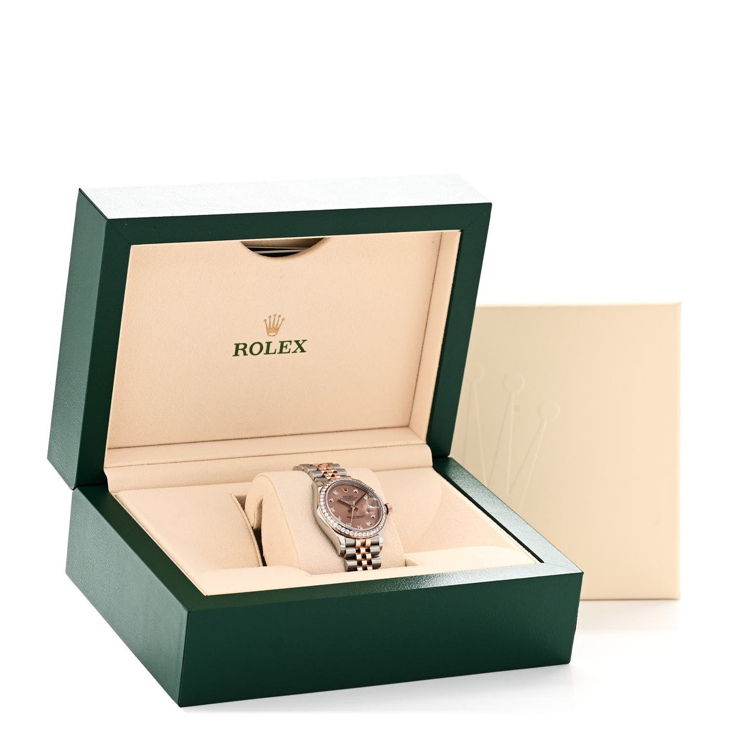 Stainless Steel 18K Everose Gold Diamond 31mm Oyster Perpetual Datejust Watch Pink 278381RBR