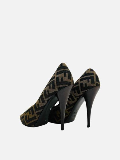 FENDI Open Toe Brown Size EU 37.5 Pumps