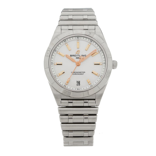 Stainless Steel Diamond Mother of Pearl 36mm Chronomat Automatic Watch A10380
