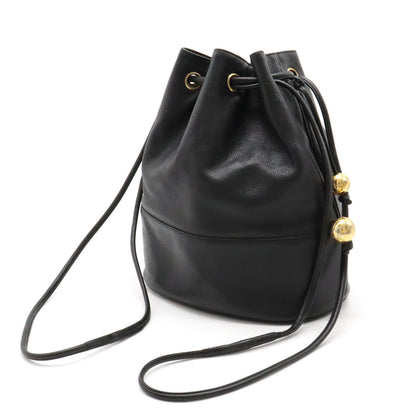 Chanel Black Lambskin Bucket Shoulder Bag