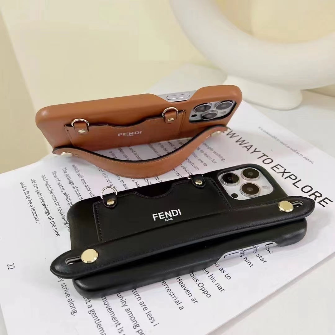Designer Crossbody iPhone Case Card Holder Lanyard
