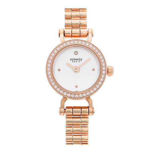 18K Rose Gold Diamond Bezel 16mm Faubourg Quartz Watch