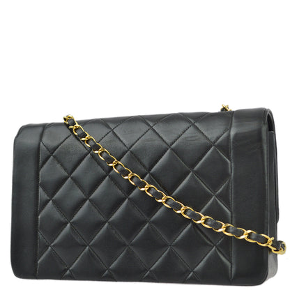 Chanel Black Lambskin Medium Diana Shoulder Bag
