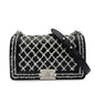 Chanel Boy Medium Leather Black Chain Shoulder Bag