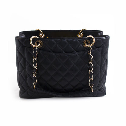 Chanel Black Caviar Leather Grand Shopping Tote