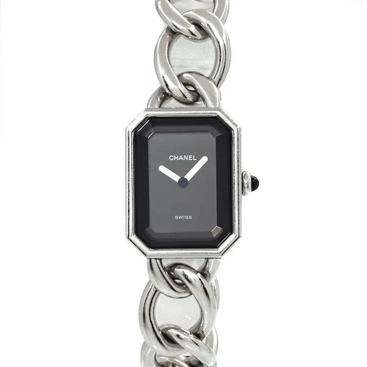 CHANEL Premiere Quartz Black Dial SHW Watch #XL