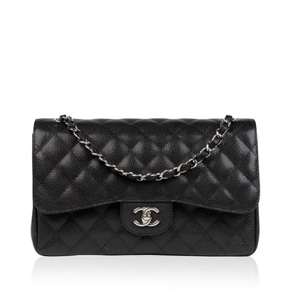 Chanel Classic Flap Caviar Black Shoulder Bag Style 64