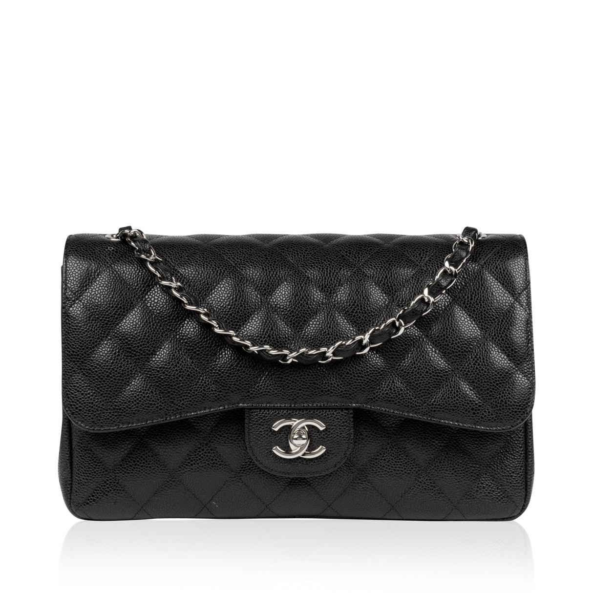 Chanel Classic Flap Lambskin Black Shoulder Bag Style 270