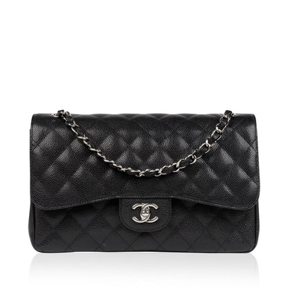 Chanel Classic Flap Lambskin Black Shoulder Bag Style 270